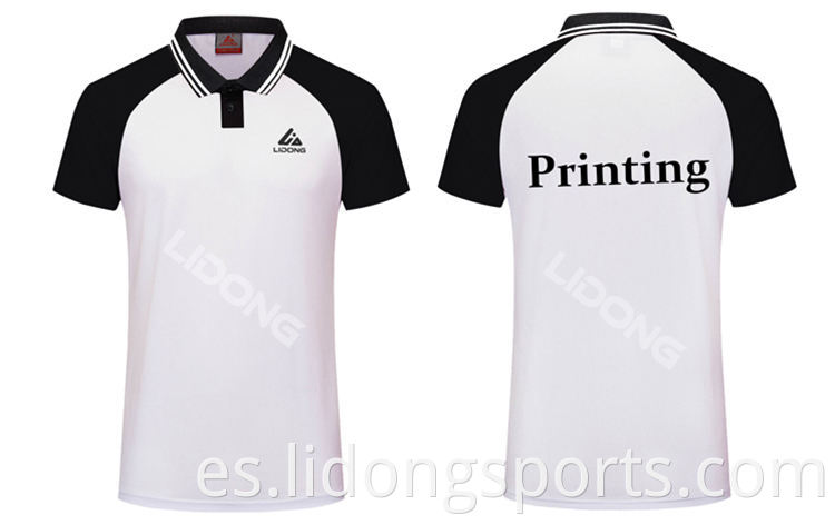 Lidong Último nuevo diseño Sublimado Cómodo polo en blanco Camisetas deportivas personalizadas